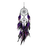 Dream Catchers Morado Artesanal Con Plumas