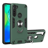 Caja Del Teléfono Con Anillo Magnético Para Moto G8 Power