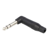 Ficha Plug Stereo 90° Cable Negro Amphenol Acps-rb