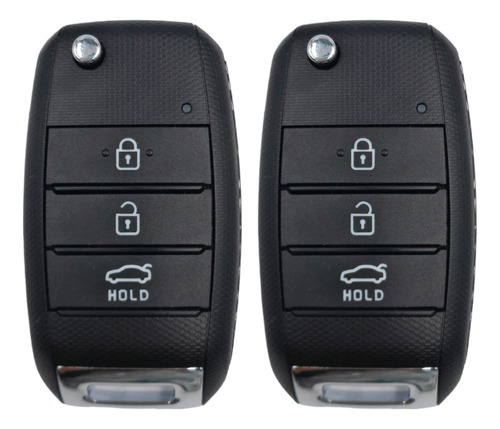 2 Llaves Control Kia Rio Abatible Con Chip 2018-2022