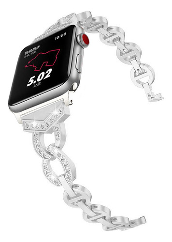 Correa De Metal Con Diamantes Para Apple Watch Correa De Cor