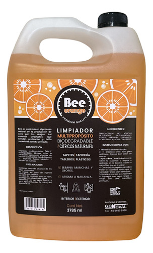 Bee Orange Apc Limpiador Multipropósito Bio 3785 Ml