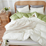 Duvet Bicolor Crema / Verde S My Home Store