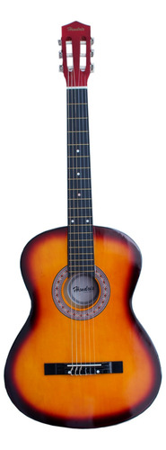 Guitarra De Madera 36 Con Funda Y  Cuerdas Color Sunburst