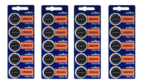 20 Baterias Cr2032 3v Sony/murata (4 Cartelas)