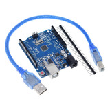 Placa Compatível Arduino Uno Atmega328 Smd + Cabo Usb