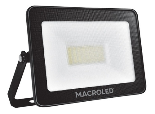 Reflector Proyector Led 50w Macroled Alta Luminosidad Ip65 Color De La Carcasa Negro Color De La Luz Blanco Cálido