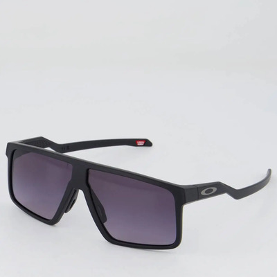 Gafas de sol Oakley Helux negras con montura gris, diseño de lente gris varilla gris | Meses sin interés