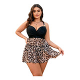 Bikini Talla Extra Leopardo Con Copas Duras 5211