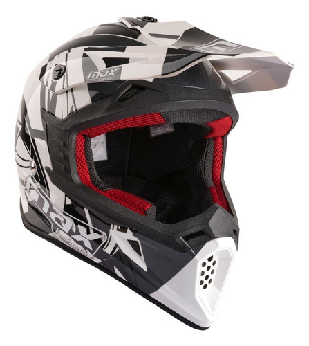 Casco Motocross Enduro Max Jump Black V325 Premium