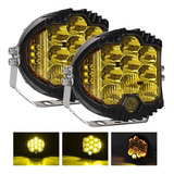 Par 7 '' Faros Led Amarillo Potentes Redondo 90w Hi/lo Jeep