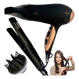 Secador De Cabelo 2200 E Difusor De Cachos E Chapinha Bivolt