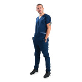 Ambo Medico Arciel Spandex Hombre Terzo Diseño Azul Marino