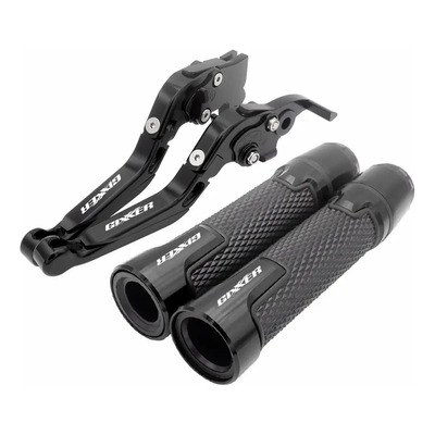 F Palancas Y Puños Para Suzuki Gixxer 150 250 Sf - Negro