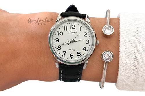 Reloj Casio Dama Modelo Ltp-1303l  Malla Cuero  .clock-time.