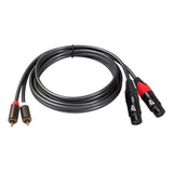 Cable De Audio Dual Rca Macho A Dual Xlr Hembra 1.5 Metros