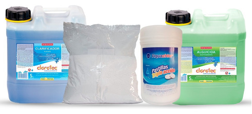 Kit Limpieza Piletas 3 Meses Hasta 50.000 Lts. Clorotec