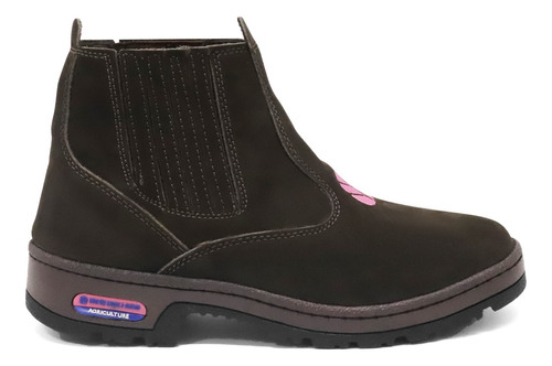 Bota Botina Agriculture Couro Legitimo Nobuck + Palmilha Gel