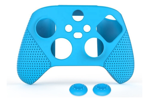 Capa De Controle De Silicone Para Xbox Series X S Blue Rubber Grips Protector