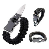 Pulsera Cuchillo Oculto Cuerda Para Cord Supervivencia Edc T