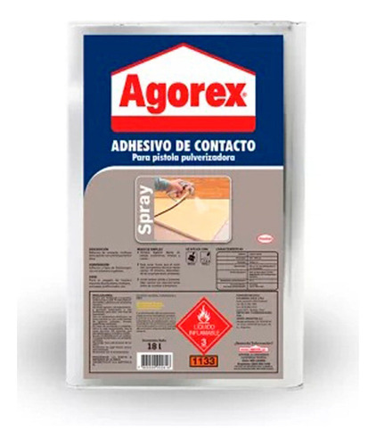 Pegamento Adhesivo De Contacto Agorex Spray 18 Litros