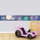 Kit 5 Faixas Adesivas Decorativa Menina Infantil Astronauta