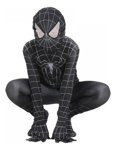 Disfraz Niño Spiderman Hombre Araña Negro Venom Ver Tallas