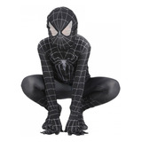 Disfraz Niño Spiderman Hombre Araña Negro Venom Ver Tallas