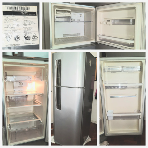 Heladera No Frost Electrolux Df35g Plata Con Freezer 280 L.