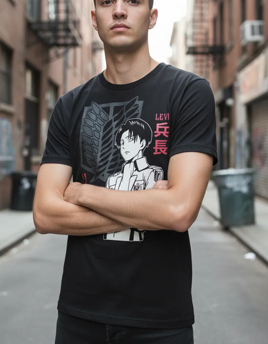 Playera Levi Ackerman Shingeki No Kyojin Attack On Titan