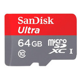 Tarjeta Memoria Micro Sd Sandisk Ultra 64gb Clase 10 100mb/s