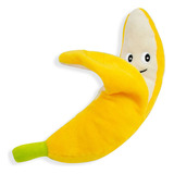 Juguete De Peluche Para Mascota Banana Con Sonido Color Amarillo