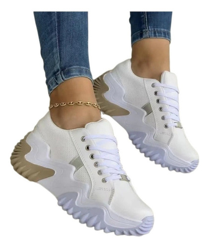 Zapatillas Deportivas Casuales Con Plataforma Cunha Para Muj