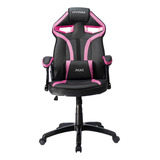 Cadeira Gamer Mx1 Giratoria Preto/rosa - Mymax