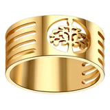 Anillo Árbol De La Vida Acero Inoxidable Color Oro Mujer