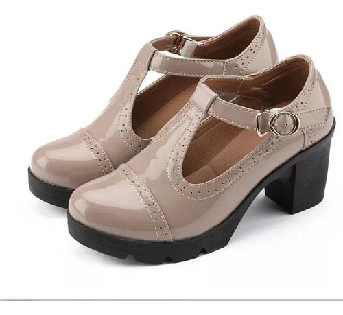 Zapatos Oxford Para Mujer, Plataforma, Cuña, Tacón Medio Con