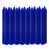 1 Kg De Vela Palito - 34 Velas Azul Escuro De 18cm - Quilo