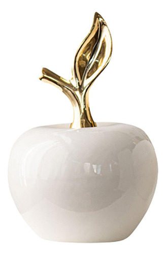 Estatua De Manzanas, Figura De Cerámica, Pequeño Blanco