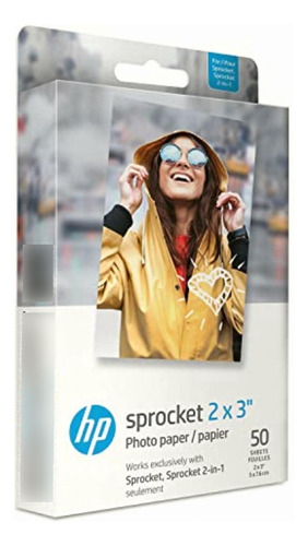 Hp Sprocket Photo Paper-50 Sticky-backed Sheets/2 X 3 In