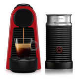 Cafetera Nespresso Essenza Mini D + Espumador Aeroccino Red