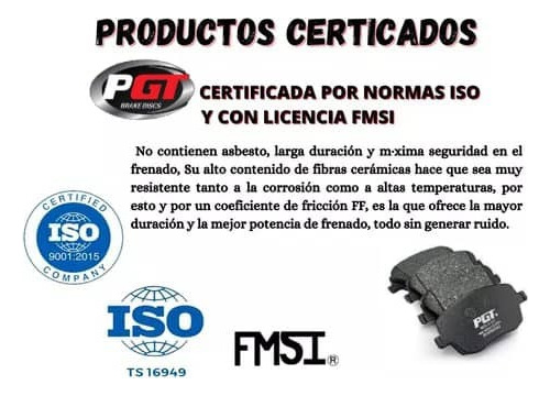 Pastilla De Freno De Ceramica Trasera Toyota Sienna 8500 Foto 3