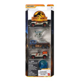 Matchbox Jurassic World Pack 5 Autos Giroesfera Velociraptor