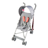 Cochecito Paragüitas Bipo Kids Bbs 108 Gris Con Chasis Color Blanco