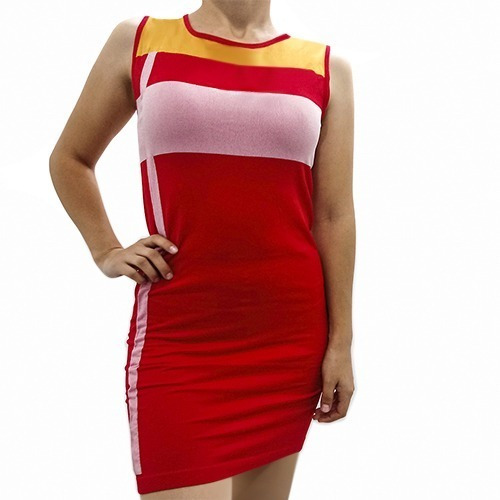 Vestido Sport Casual Franjas Ajustado Sin Mangas Premium