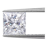 Diamante Mossanite Real Certificado Princess Cut 1.0 Ct Vvs1