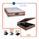 Cama Box Baú King + Colchão Le Confort 193x203 Cor Marrom