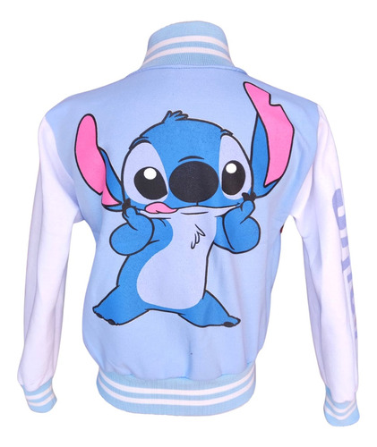 Chamarra Beisbol Chaqueta Dama Juvenil Lilo Y Stitch