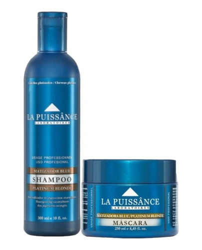 Combo Matizador Shampoo Máscara Azul La Puissance