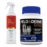 Kit Skin Care Defense 250ml + Pelo & Derme Gold Vetnil 30un