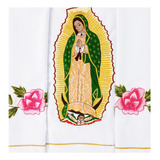 Mantel Para Altar De 2.5m Bordado Con La Virgen De Guadalupe